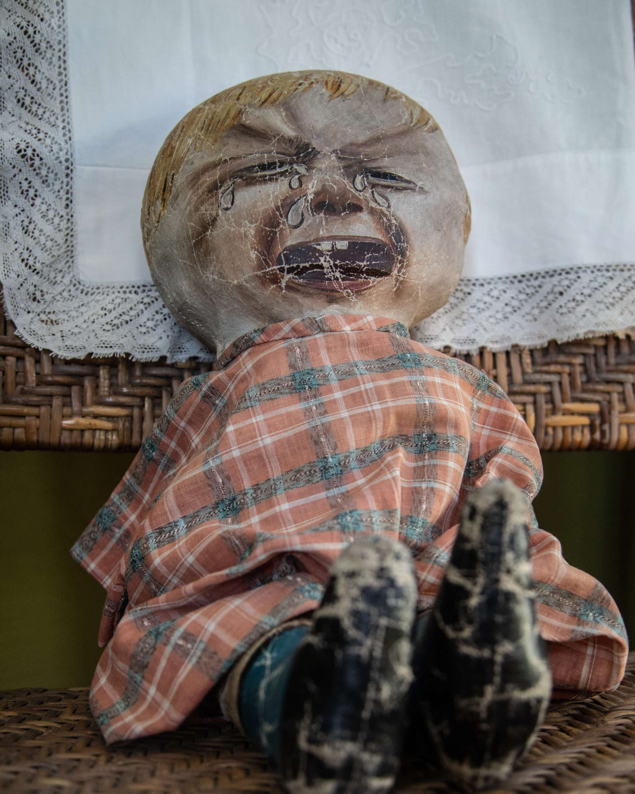 antique, crying doll