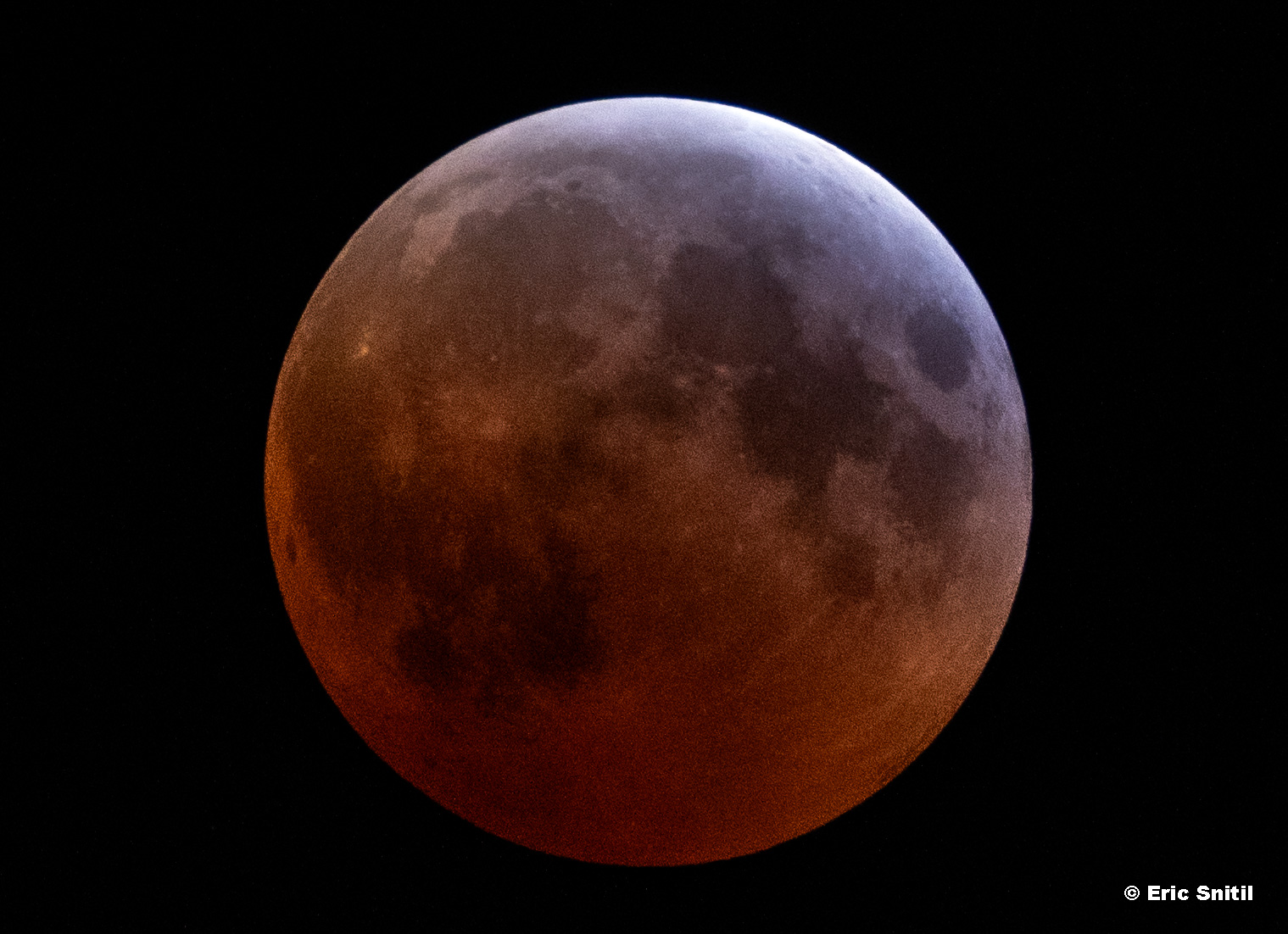 full moon with red tint